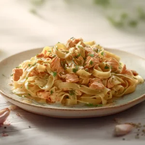 recette tagliatelles au saumon