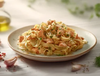 recette tagliatelles au saumon