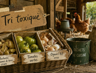 Aliments à ne pas donner aux poules : pommes de terre crues, avocat, oignon