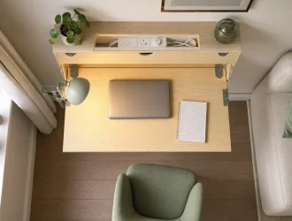 Coin bureau mural pour aménager un bureau dans un petit espace