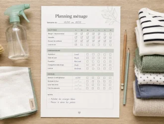 Ménage planning 15 minutes par jour : checklist à cocher