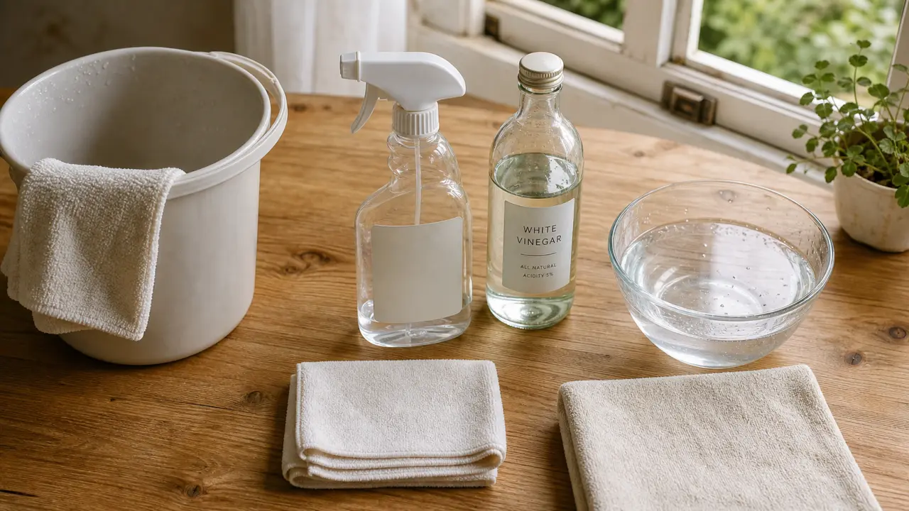 Nettoyant à vitre maison au vinaigre blanc, verre sans traces
