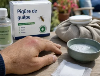 Que faire en cas de piqure de guepe : compresses, eau savonneuse, glace, antiseptique