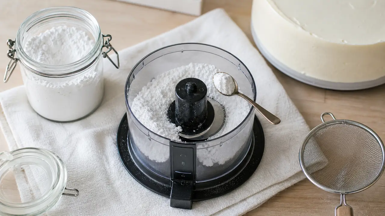 Recette sucre glace maison : sucre glace en poudre très fine, 2 ingrédients
