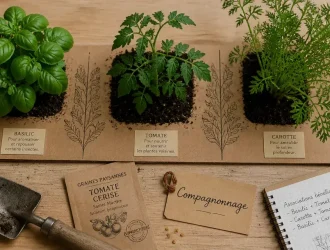 Association de plantes au potager : compagnonnage tomate, basilic, carotte