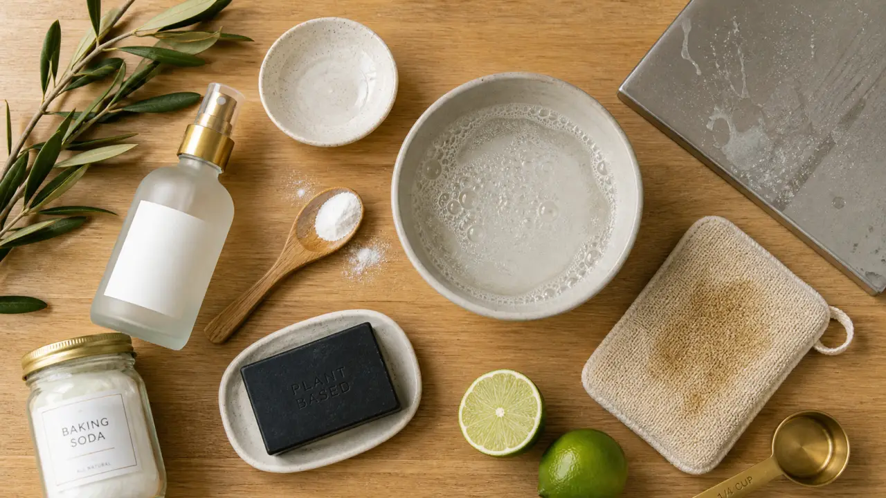 Dégraissant naturel : vinaigre, savon noir et agrumes pour dégraisser