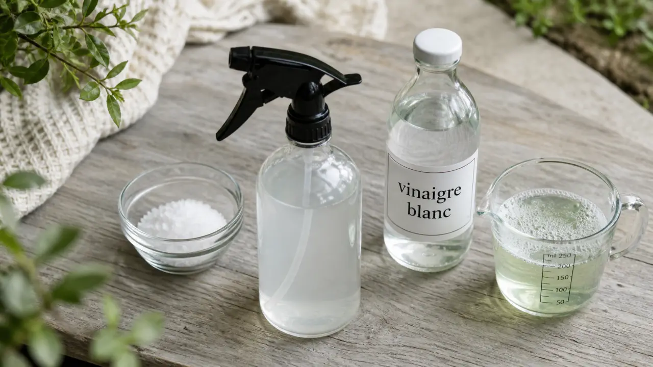 Dosage désherbant vinaigre sel liquide vaisselle : 40 g ou 100 g de sel