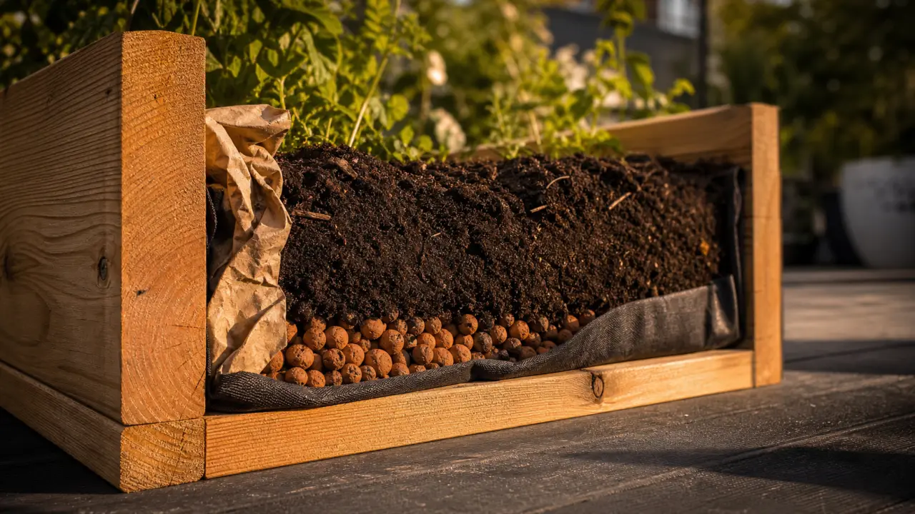 Que mettre au fond d’un carré potager : carton, drainage et substrat (argile, feutre)