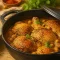 Recette au poulet marocain en cocotte, riz au safran et pois chiches, poulet doré