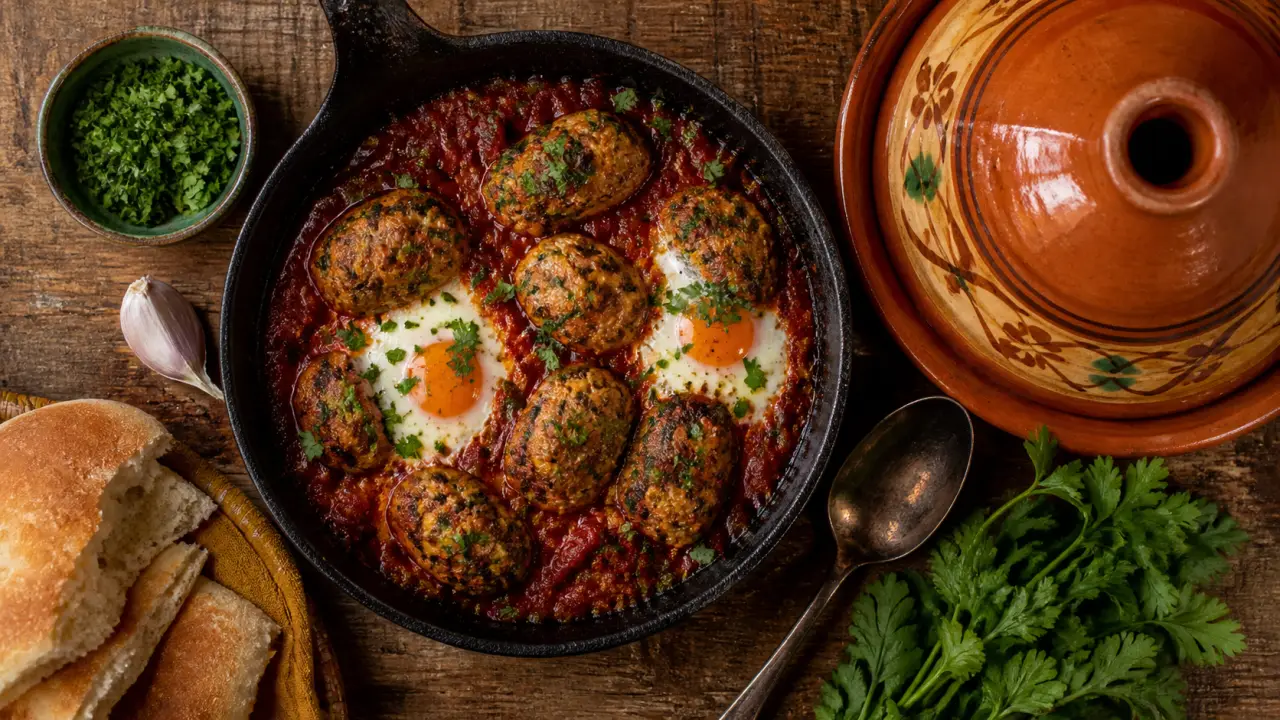 Recette kefta marocaine : boulettes dorées avec sauce tomate