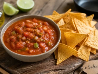 Recette sauce salsa maison, piquant réglable et texture pour nachos