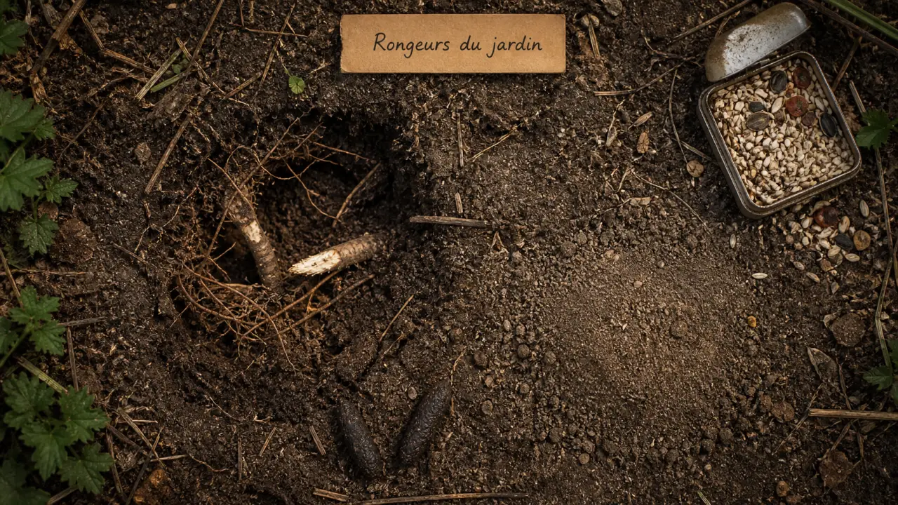 Rongeurs du jardin : galerie, crottes et indices pour reconnaître campagnol, mulot, souris ou rat