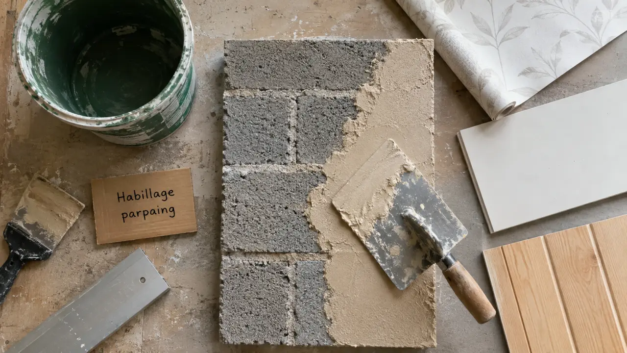 Habillage mur parpaing intérieur : enduit pour limiter l’humidité