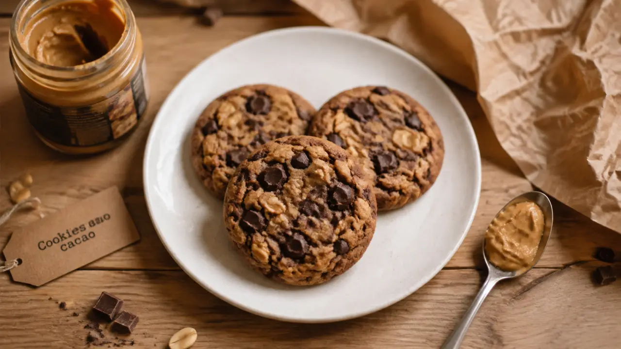 Recette avec beurre de cacahuète : cookies fondants chocolat-cacahuète