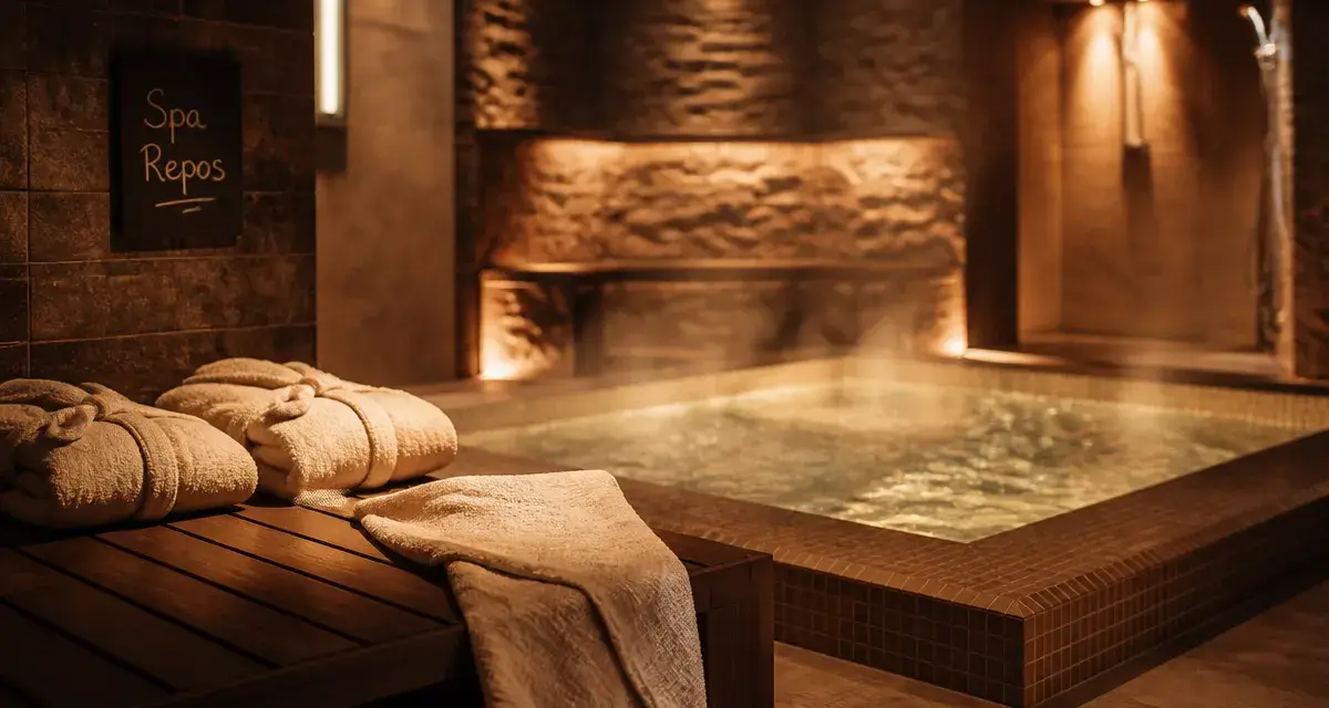 Spa repos bien être à Voglans : spa privatisé, jacuzzi fumant