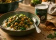 Idées repas végétarien : curry pois chiches et épinards au lait de coco